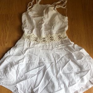 White crotched romper